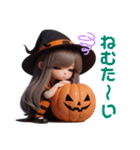 (再販)ハロウィンver. 可愛い女の子‪♡（個別スタンプ：24）