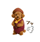 【秋冬】ずっと使えるトイプードル（個別スタンプ：31）