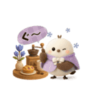 【3D 】動く♡ほんわかシマエナガ♡秋（個別スタンプ：15）