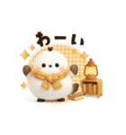 【3D 】動く♡ほんわかシマエナガ♡秋（個別スタンプ：16）