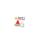 ちっちゃいおもちの夏日和♡（個別スタンプ：1）