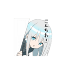 動くパーカーの女の子 (銀髪)3（個別スタンプ：4）