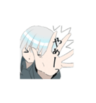 動くパーカーの女の子 (銀髪)3（個別スタンプ：8）