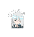 動くパーカーの女の子 (銀髪)3（個別スタンプ：10）