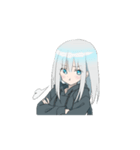 動くパーカーの女の子 (銀髪)3（個別スタンプ：12）