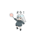 動くパーカーの女の子 (銀髪)3（個別スタンプ：16）
