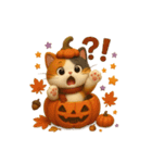 ほっこり秋の三毛ねこスタンプ（個別スタンプ：15）