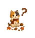 ほっこり秋の三毛ねこスタンプ（個別スタンプ：26）
