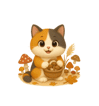 ほっこり秋の三毛ねこスタンプ（個別スタンプ：32）