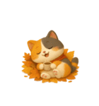 ほっこり秋の三毛ねこスタンプ（個別スタンプ：36）