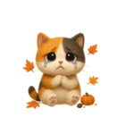 ほっこり秋の三毛ねこスタンプ（個別スタンプ：38）