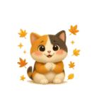 ほっこり秋の三毛ねこスタンプ（個別スタンプ：39）