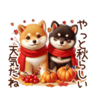 柴犬のスタンプ【秋】（個別スタンプ：2）