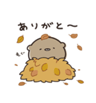くまのぽんこつの秋日和。（個別スタンプ：3）