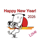 人面犬-LOVE-第三弾 年末年始バージョン！（個別スタンプ：7）