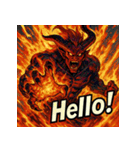 火の魔神イフリート【アニメ風】（個別スタンプ：2）