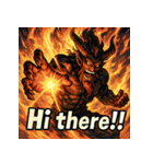 火の魔神イフリート【アニメ風】（個別スタンプ：3）