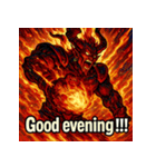 火の魔神イフリート【アニメ風】（個別スタンプ：4）