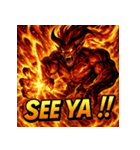 火の魔神イフリート【アニメ風】（個別スタンプ：5）