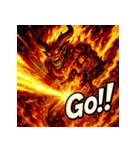 火の魔神イフリート【アニメ風】（個別スタンプ：8）
