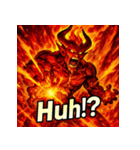 火の魔神イフリート【アニメ風】（個別スタンプ：9）