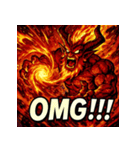 火の魔神イフリート【アニメ風】（個別スタンプ：14）
