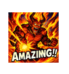 火の魔神イフリート【アニメ風】（個別スタンプ：16）