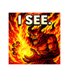 火の魔神イフリート【アニメ風】（個別スタンプ：21）