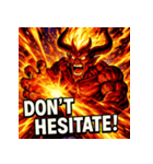 火の魔神イフリート【アニメ風】（個別スタンプ：23）