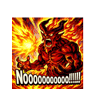 火の魔神イフリート【アニメ風】（個別スタンプ：34）