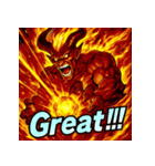 火の魔神イフリート【アニメ風】（個別スタンプ：37）