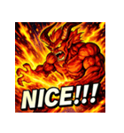 火の魔神イフリート【アニメ風】（個別スタンプ：38）
