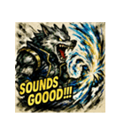 スクリームウルフ（個別スタンプ：36）