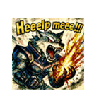 スクリームウルフ（個別スタンプ：38）