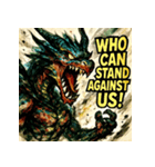 ラブドラゴン【水墨画風】（個別スタンプ：5）