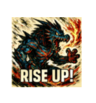 ラブドラゴン【水墨画風】（個別スタンプ：6）