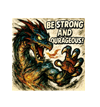 ラブドラゴン【水墨画風】（個別スタンプ：7）