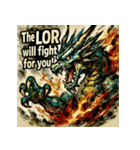 ラブドラゴン【水墨画風】（個別スタンプ：8）