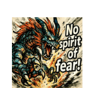 ラブドラゴン【水墨画風】（個別スタンプ：10）