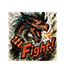 ラブドラゴン【水墨画風】（個別スタンプ：11）