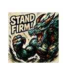 ラブドラゴン【水墨画風】（個別スタンプ：13）