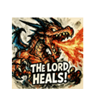 ラブドラゴン【水墨画風】（個別スタンプ：15）