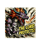 ラブドラゴン【水墨画風】（個別スタンプ：16）