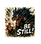 ラブドラゴン【水墨画風】（個別スタンプ：17）