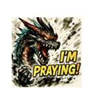 ラブドラゴン【水墨画風】（個別スタンプ：19）