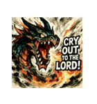 ラブドラゴン【水墨画風】（個別スタンプ：21）