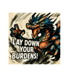 ラブドラゴン【水墨画風】（個別スタンプ：23）