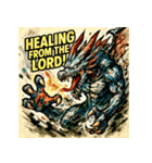 ラブドラゴン【水墨画風】（個別スタンプ：24）