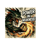 ラブドラゴン【水墨画風】（個別スタンプ：25）