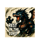 ラブドラゴン【水墨画風】（個別スタンプ：26）